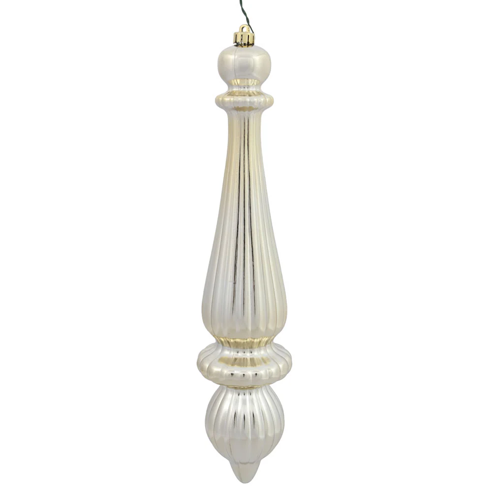 Vickerman 14 in. Champagne Shiny Finial Christmas Ornament