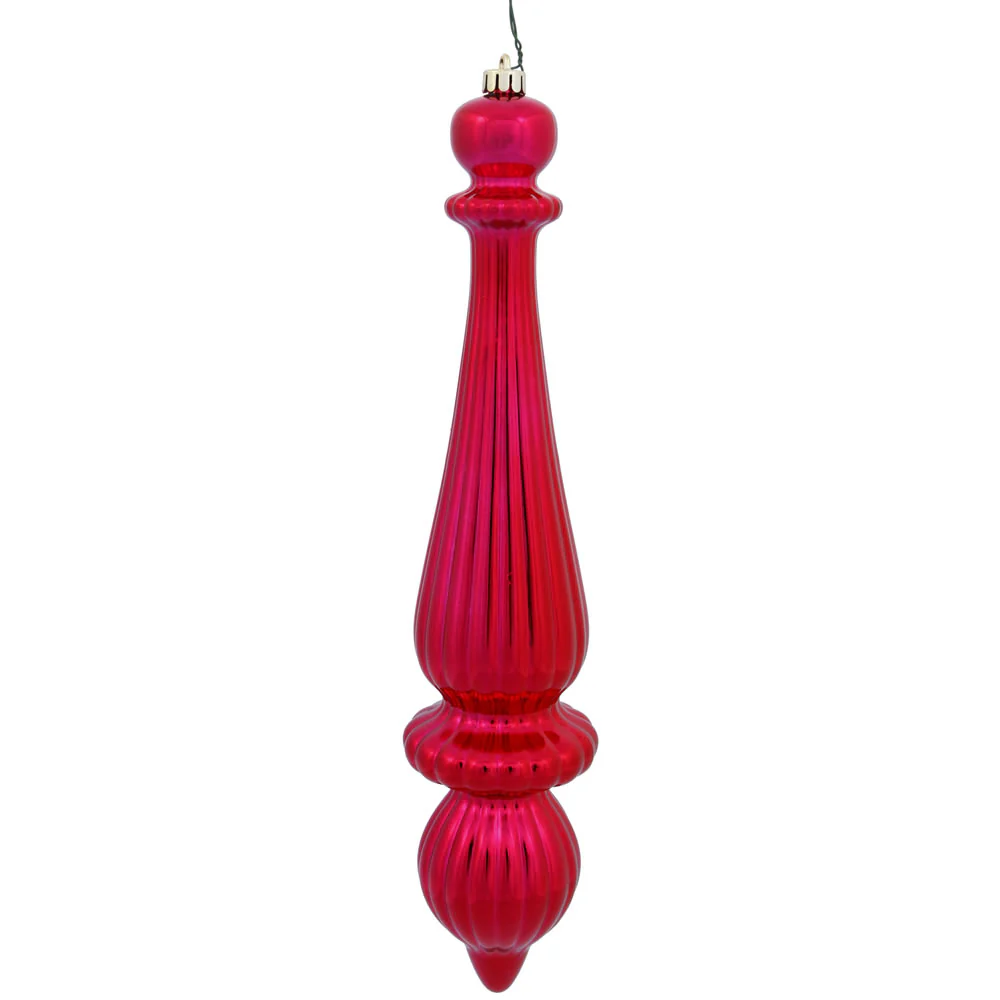 Vickerman 14 in. Red Matte Finial Christmas Ornament