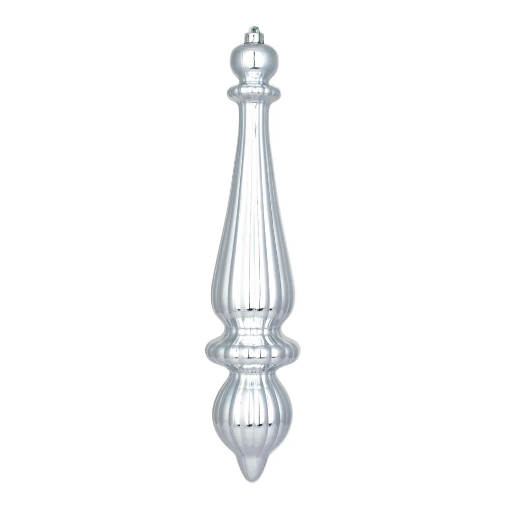 Vickerman 14 in. Silver Matte Finial Christmas Ornament