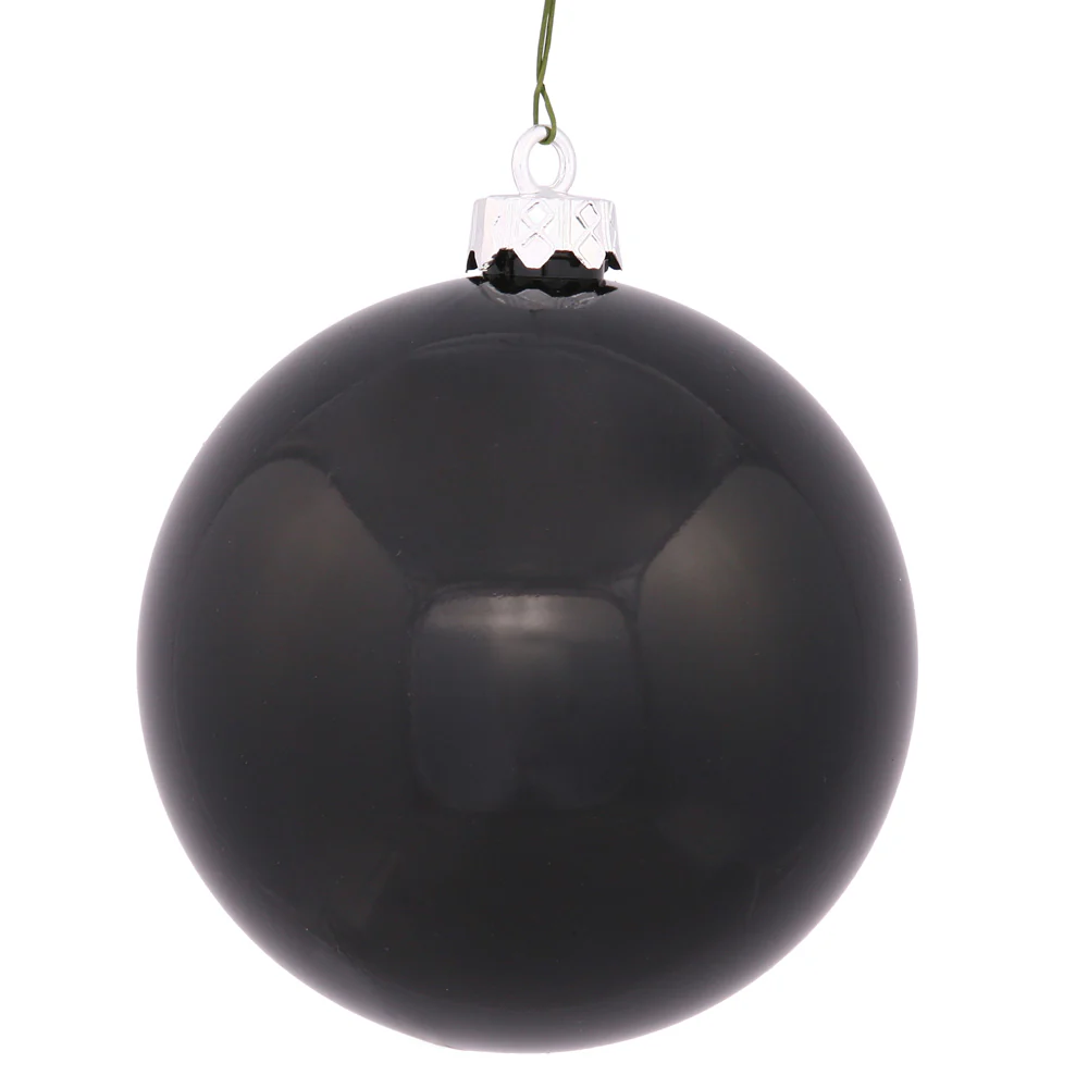 Vickerman 2.4 in. Black Shiny Ball Christmas Ornament