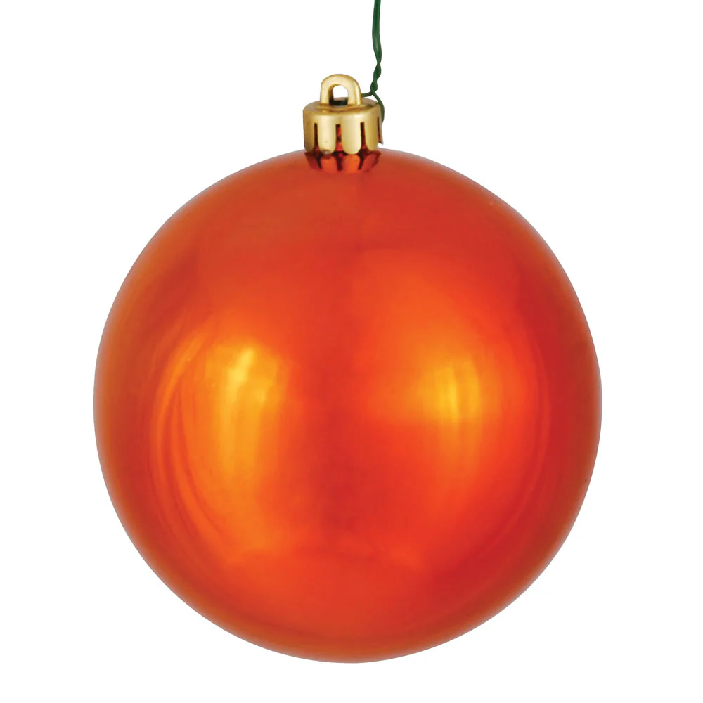 Vickerman 2.4 in. Burnished Orange Shiny Ball Christmas Ornament