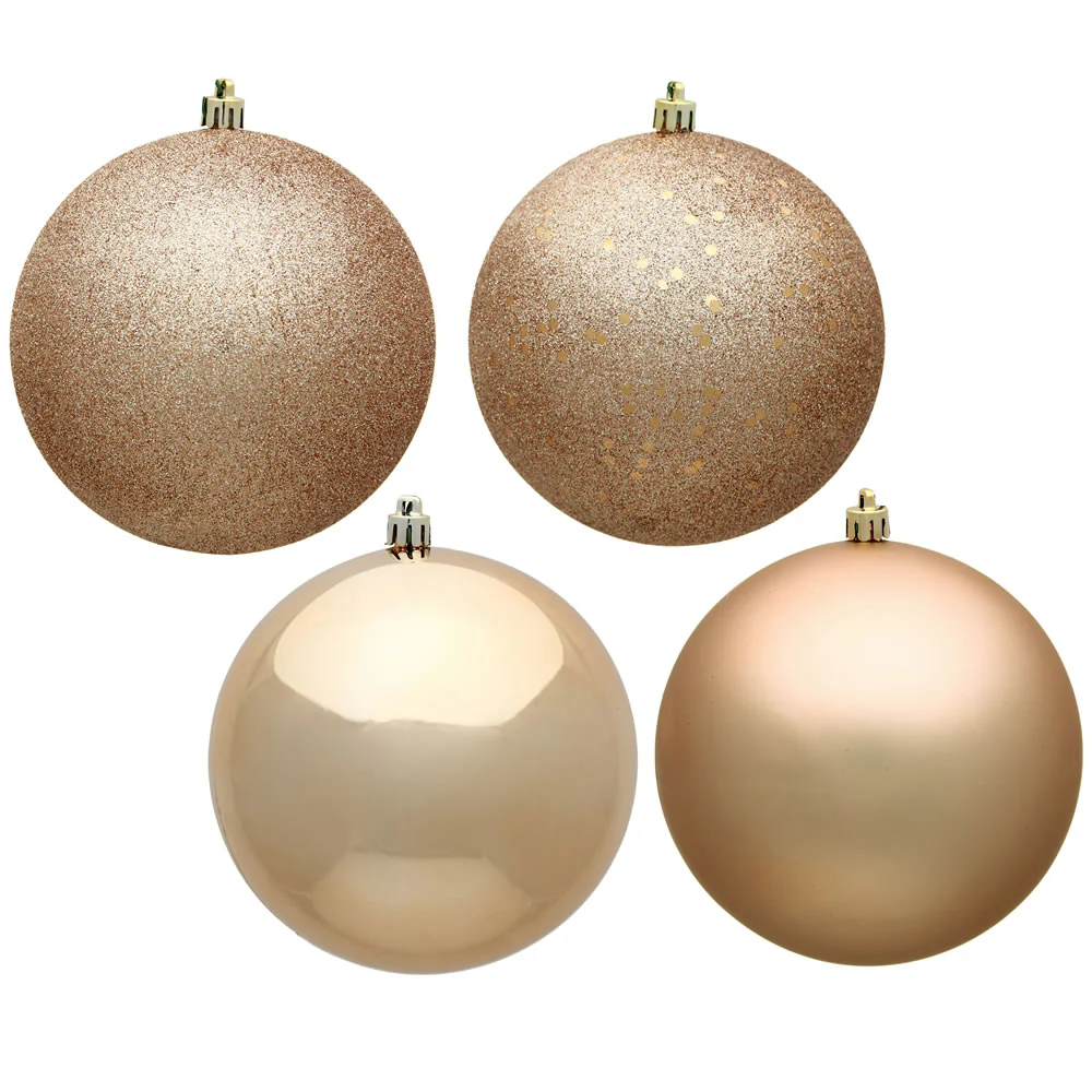 Vickerman 3 in. Cafe Latte Ball 4-Finish Asst Christmas Ornament