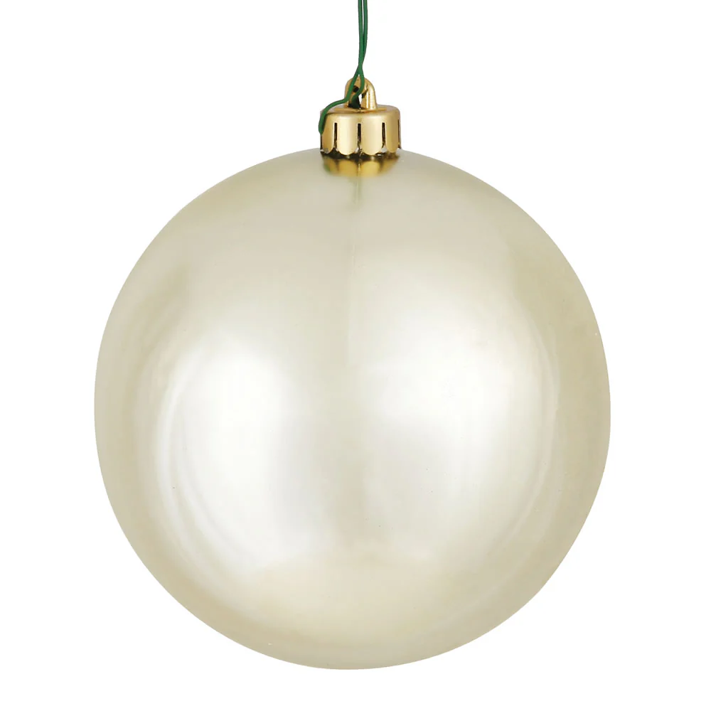 Vickerman 3 in. Champagne Shiny Ball Christmas Ornament