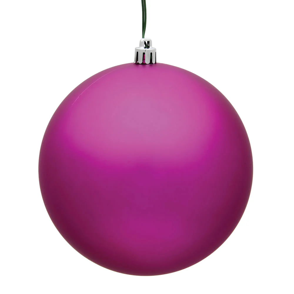 Vickerman 3 in. Fuchsia Matte Ball Christmas Ornament
