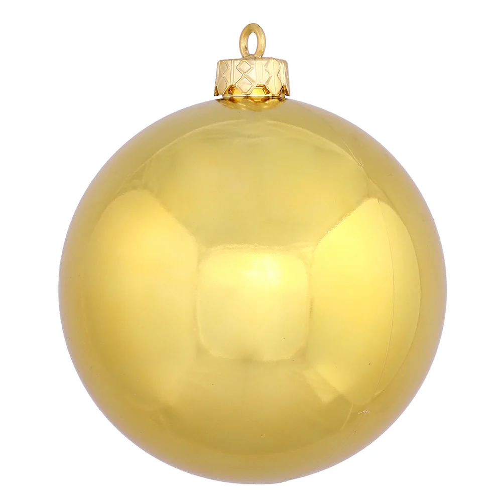 Vickerman 3 in. Gold Shiny Ball Christmas Ornament