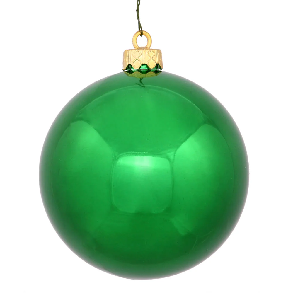 Vickerman 3 in. Green Shiny Ball Christmas Ornament