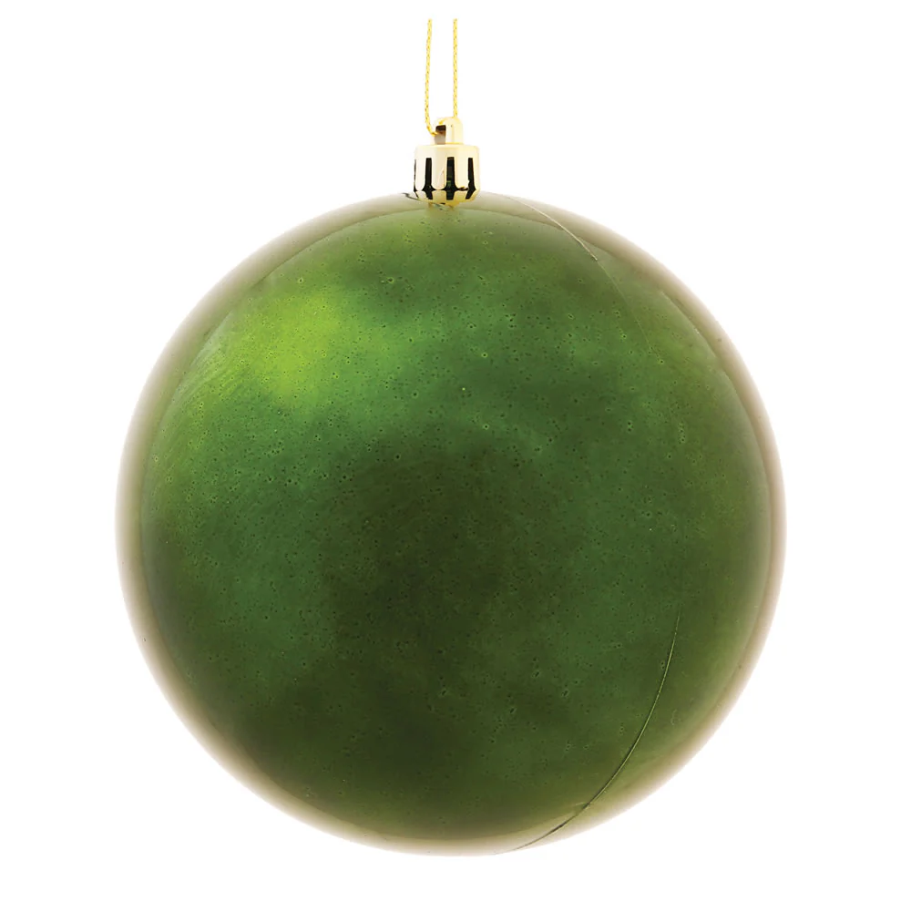 Vickerman 3 in. Moss Green Shiny Ball Christmas Ornament