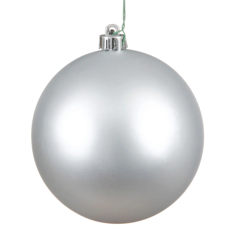 Vickerman 3 in. Silver Matte Ball Christmas Ornament