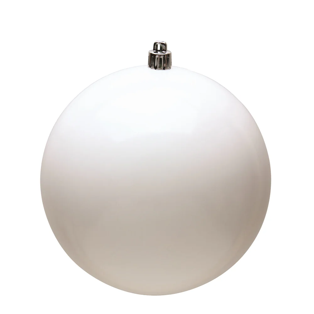 Vickerman 3 in. White Shiny Ball Christmas Ornament