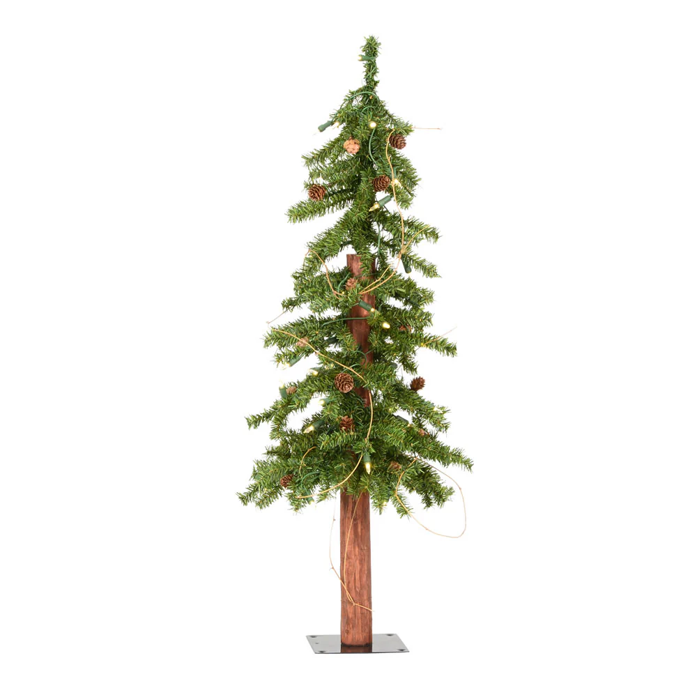Vickerman 2ft. Alpine Artificial Christmas Tree Warm White Dura-lit LED Lights