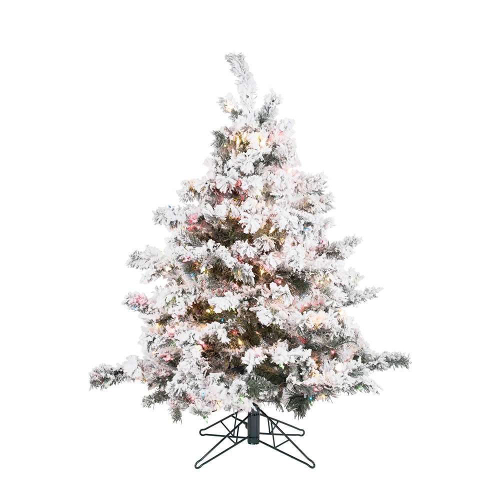 Vickerman 4.5ft. Alaskan Pine Artificial Christmas Tree Multi-Colored LED lights