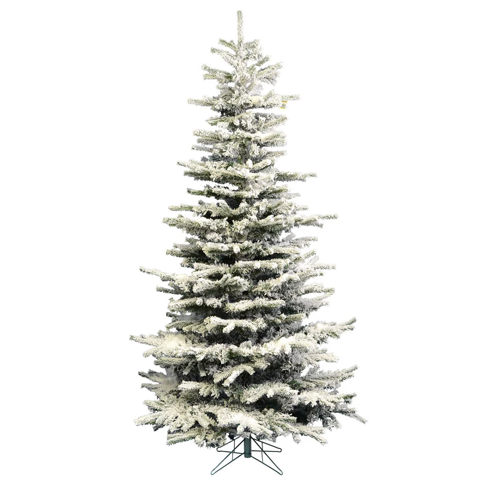Vickerman 4.5ft. Flocked Sierra Fir Slim Artificial Christmas Tree Unlit