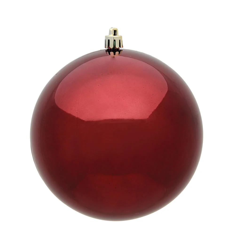 Vickerman 4.75 in. Burgundy Shiny Ball Christmas Ornament
