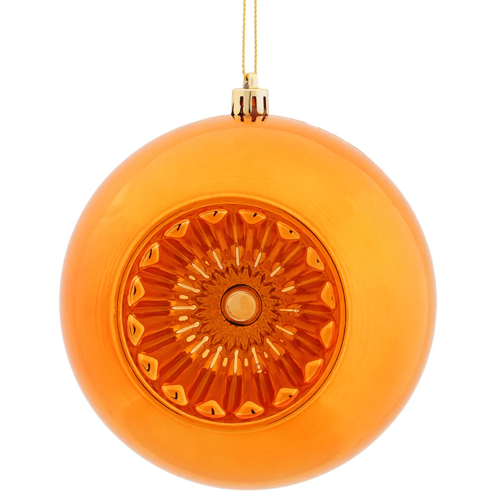 Vickerman 4.75 in. Burnished Orange Ball Christmas Ornament
