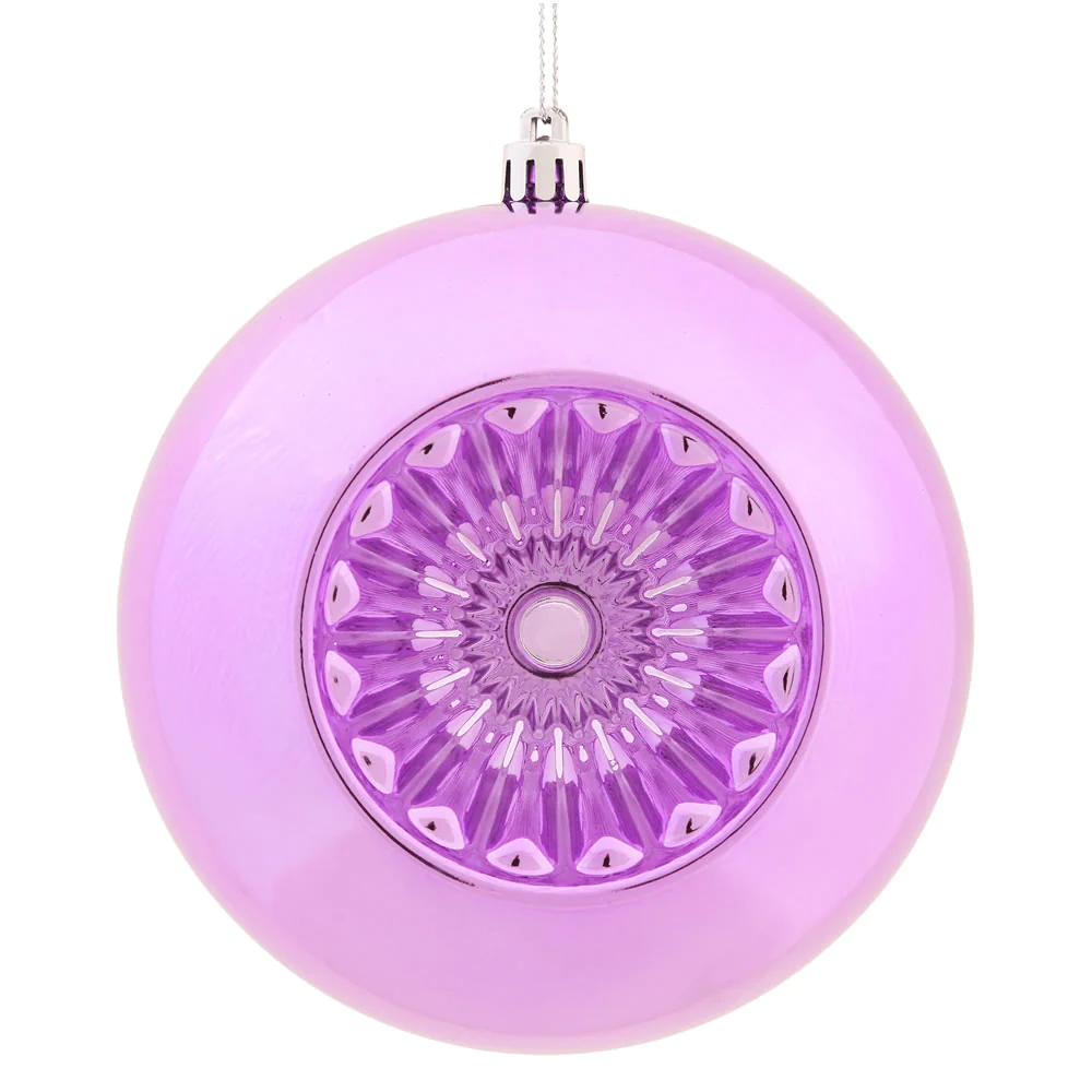 Vickerman 4.75 in. Orchid Shiny Ball Christmas Ornament