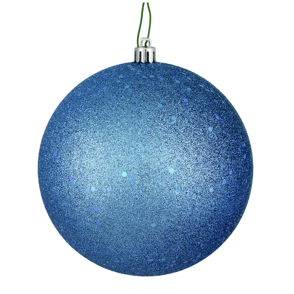 Vickerman 4.75 in. Periwinkle Ball Christmas Ornament