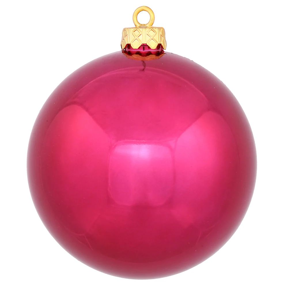 Vickerman 4.75 in. Wine Shiny Ball Christmas Ornament