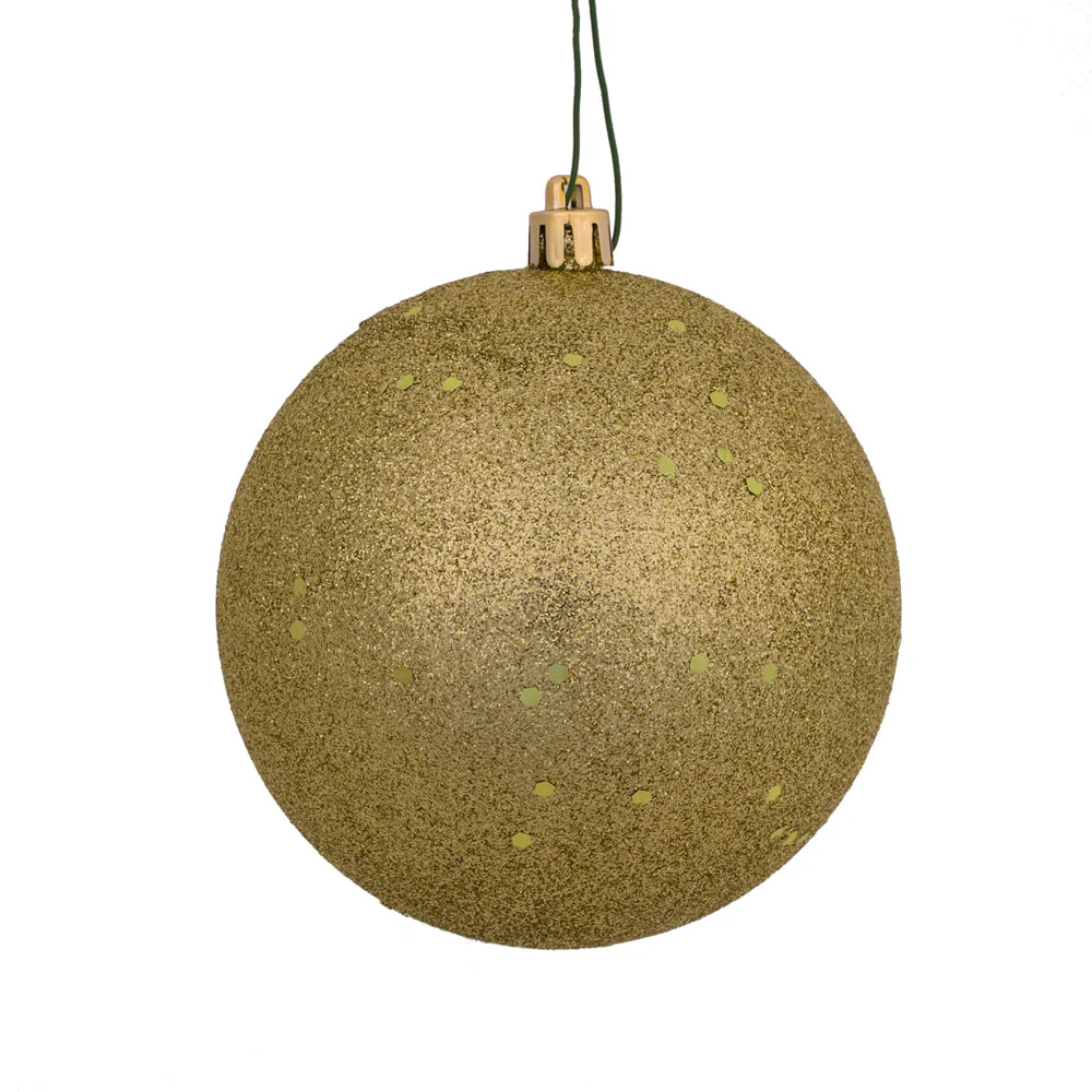 Vickerman 4 in. Champagne Ball Christmas Ornament