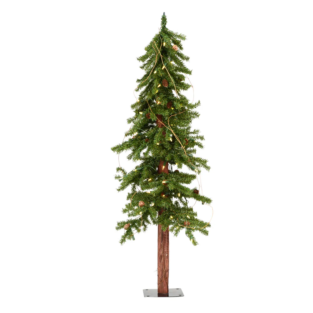 Vickerman 4ft. Alpine Artificial Christmas Tree Warm White Dura-lit LED Lights