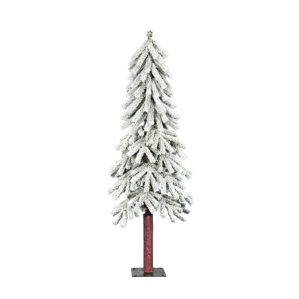 Vickerman 4ft. x 24in. Flocked Alpine Artificial Christmas Tree Unlit