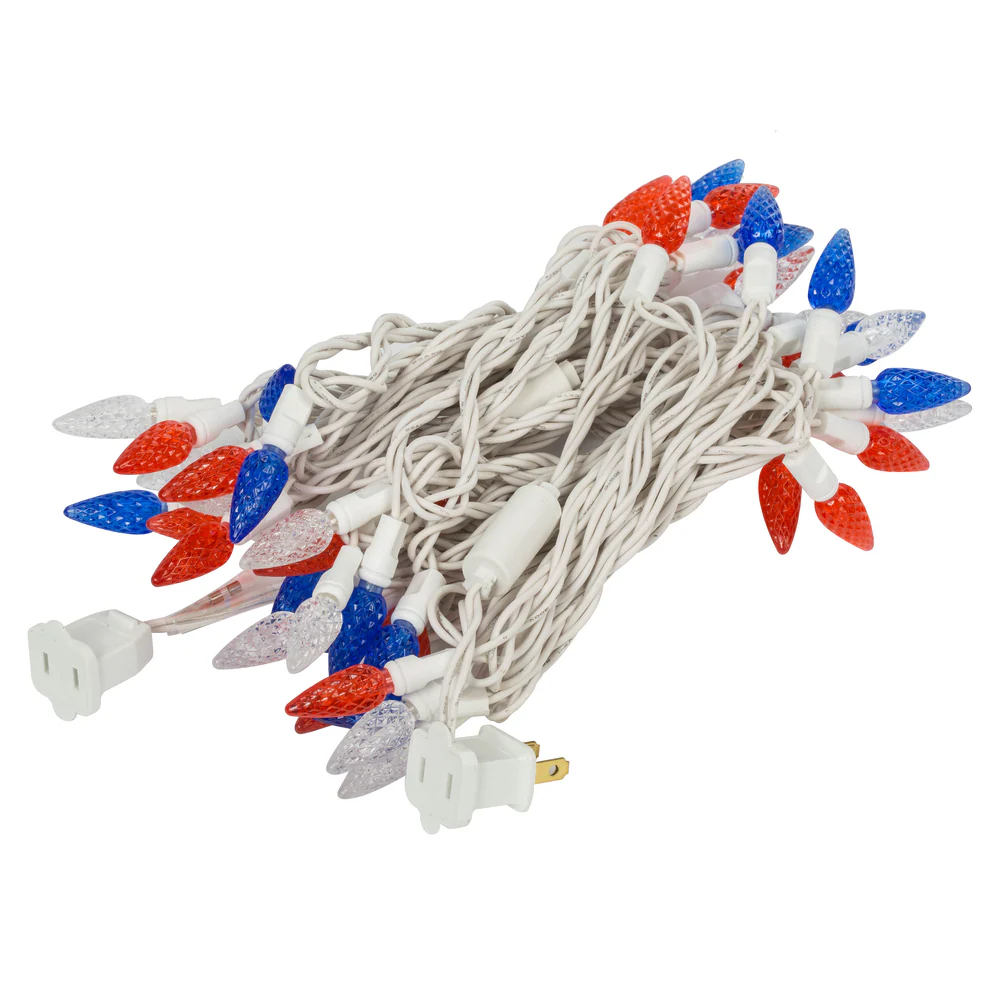 Vickerman 50 Light LED Red-White-Blue C6 Set 6in. x 25 ft. - Image 2