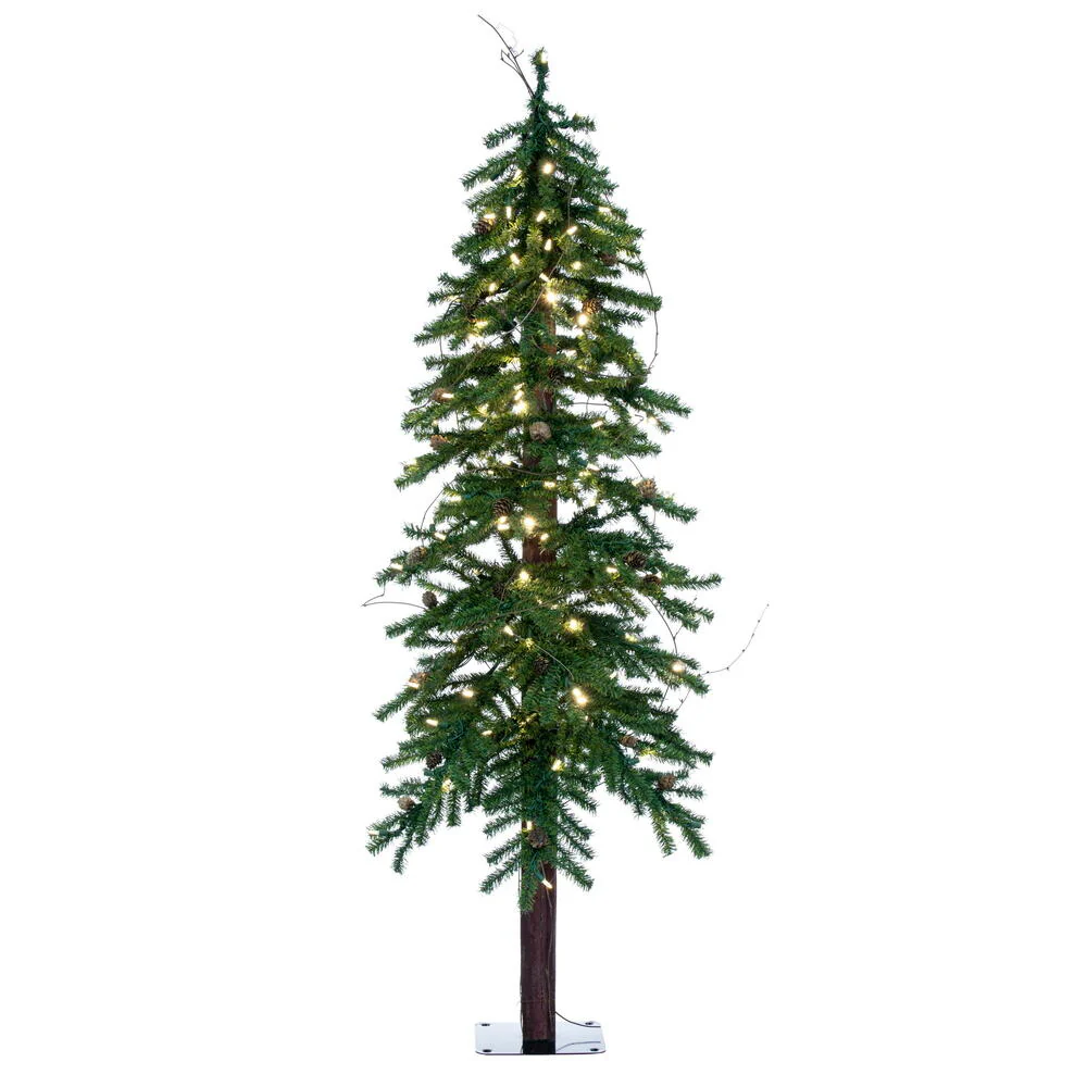 Vickerman 5ft. Alpine Artificial Christmas Tree Warm White Dura-lit LED Lights