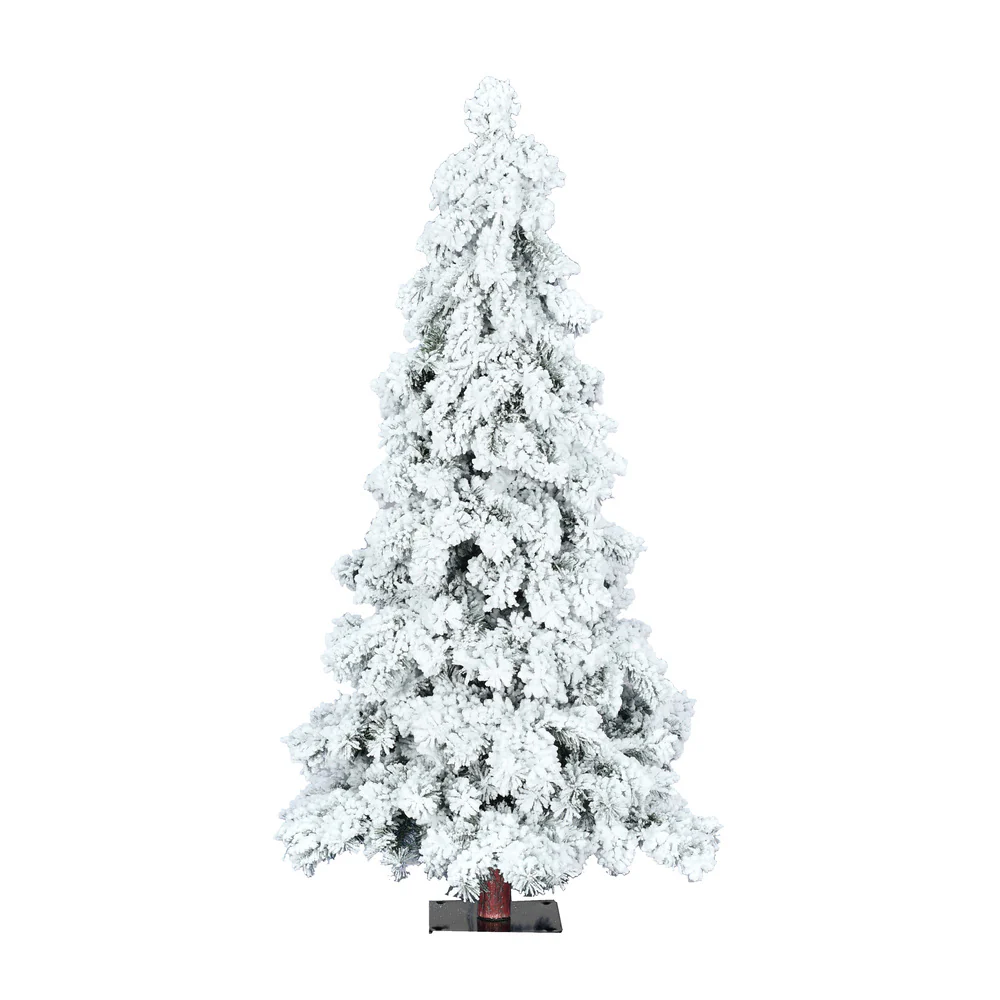 Vickerman 5ft. Flocked Spruce Artificial Christmas Tree Unlit