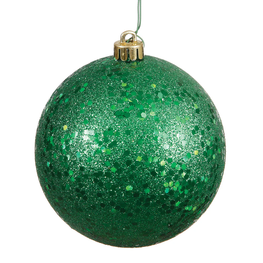 Vickerman 6 in. Green Ball Christmas Ornament