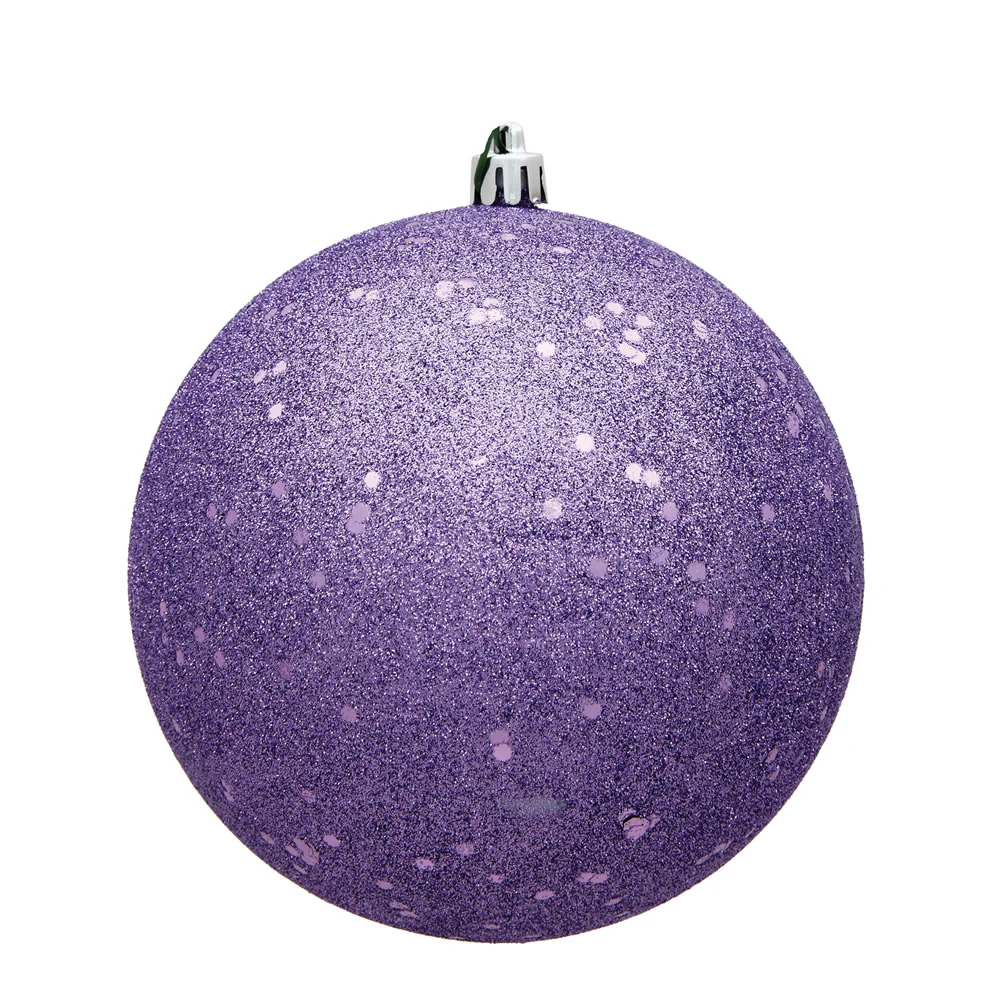 Vickerman 6 in. Lavender Ball Christmas Ornament