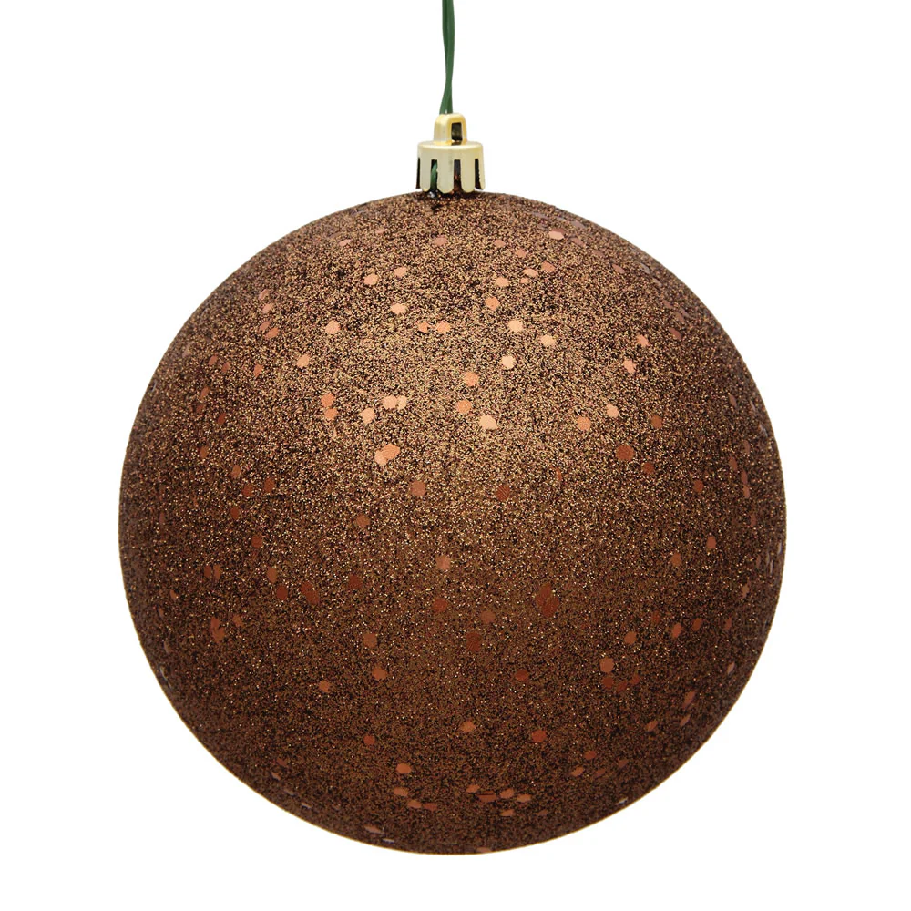 Vickerman 6 in. Mocha Ball Christmas Ornament