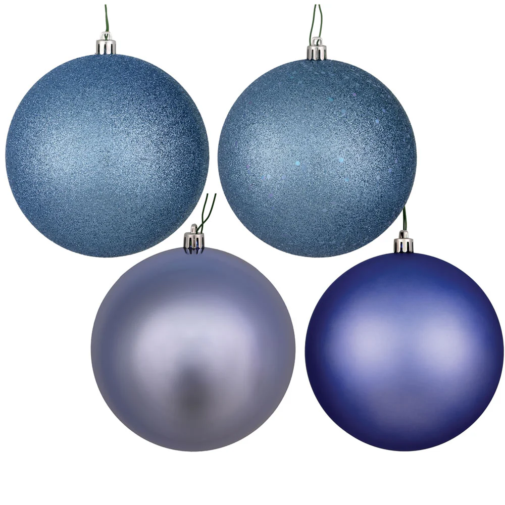 Vickerman 6 in. Periwinkle Ball Christmas Ornament