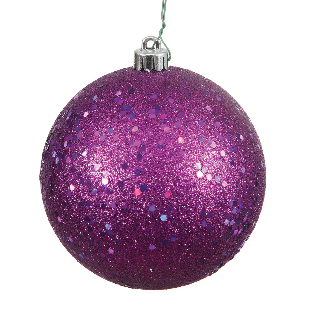 Vickerman 6 in. Plum Ball Christmas Ornament