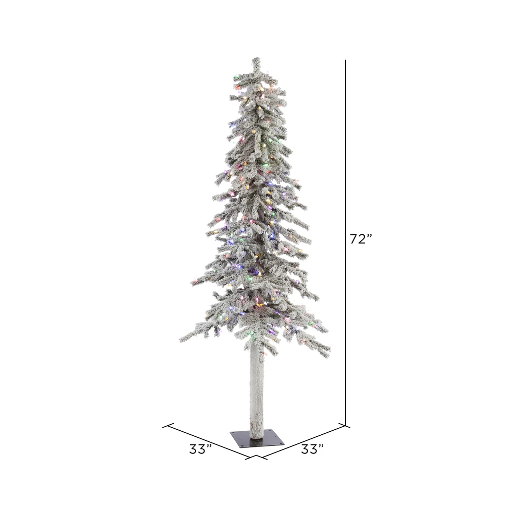 Vickerman 6ft. Alpine Artificial Christmas Tree Multi-Colored LED lights - Image 2