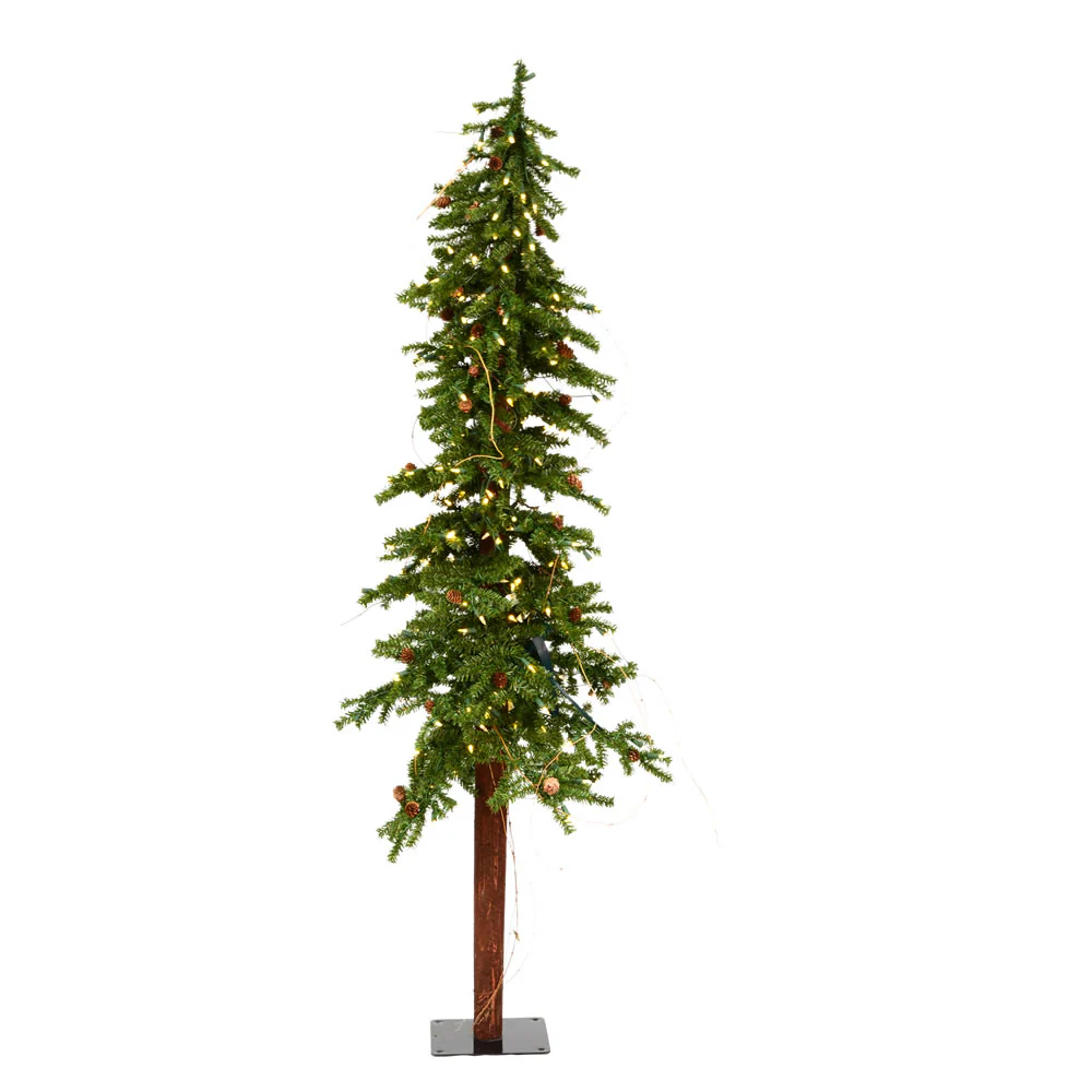 Vickerman 6ft. Alpine Artificial Christmas Tree Warm White Dura-lit LED Lights