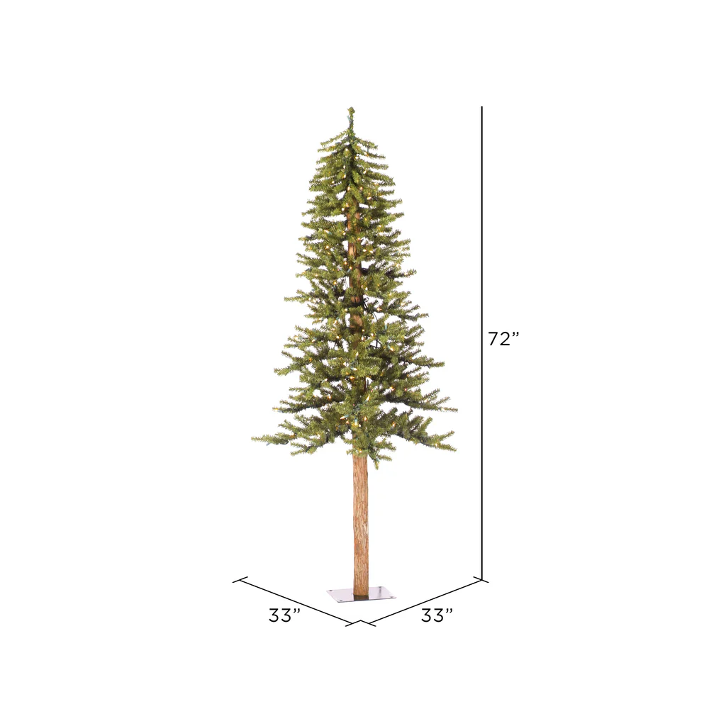 Vickerman 6ft. Natural Alpine Artificial Christmas Tree Clear Incandescent Lights - Image 6