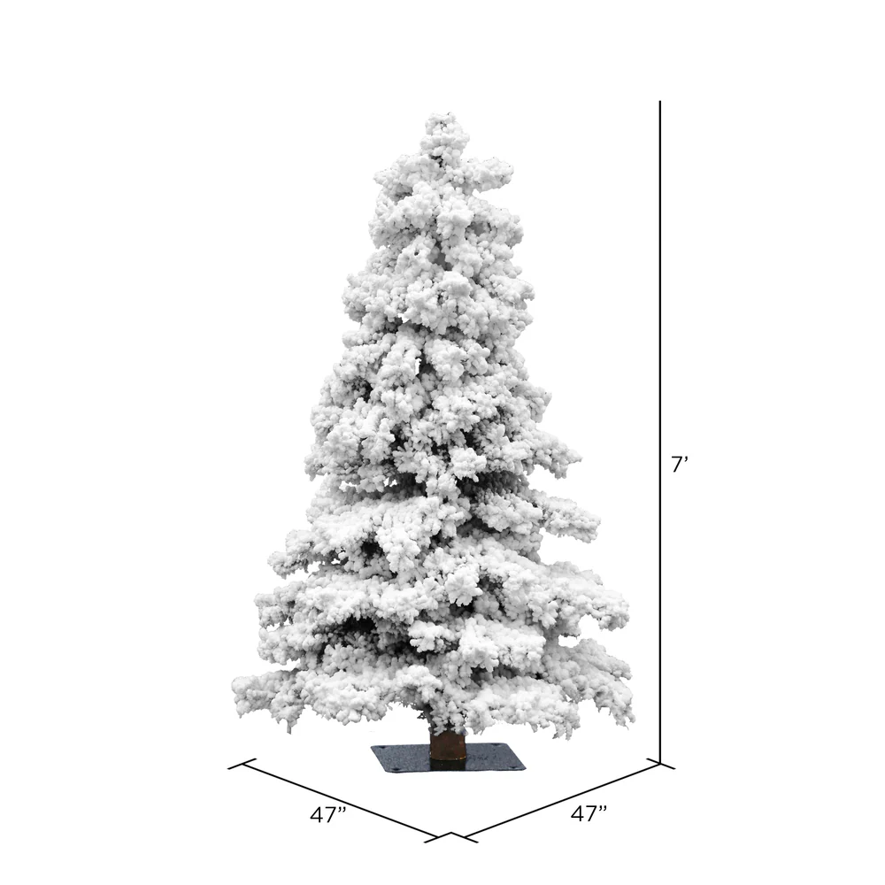 Vickerman 7ft. Flocked Spruce Artificial Christmas Tree Unlit - Image 4