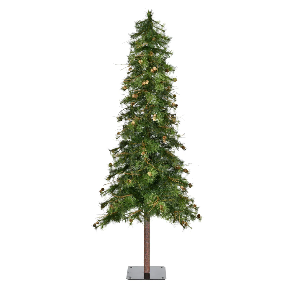 Vickerman 7ft. Mixed Country Alpine Artificial Christmas Tree Unlit