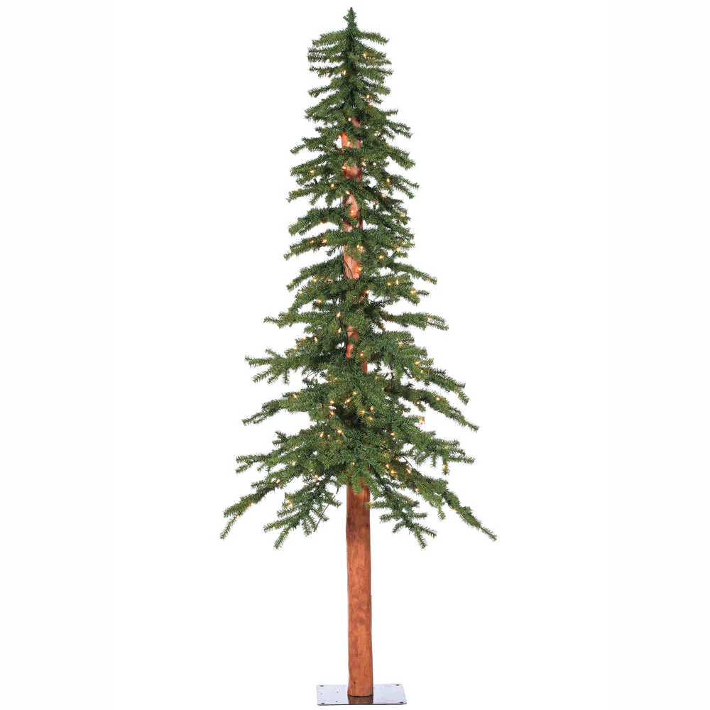 Vickerman 7ft.x 44in. Alpine Artificial Christmas Tree Warm White LED Lights