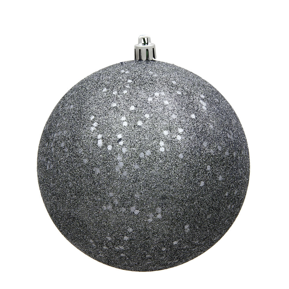 Vickerman 8 in. Pewter Ball Christmas Ornament
