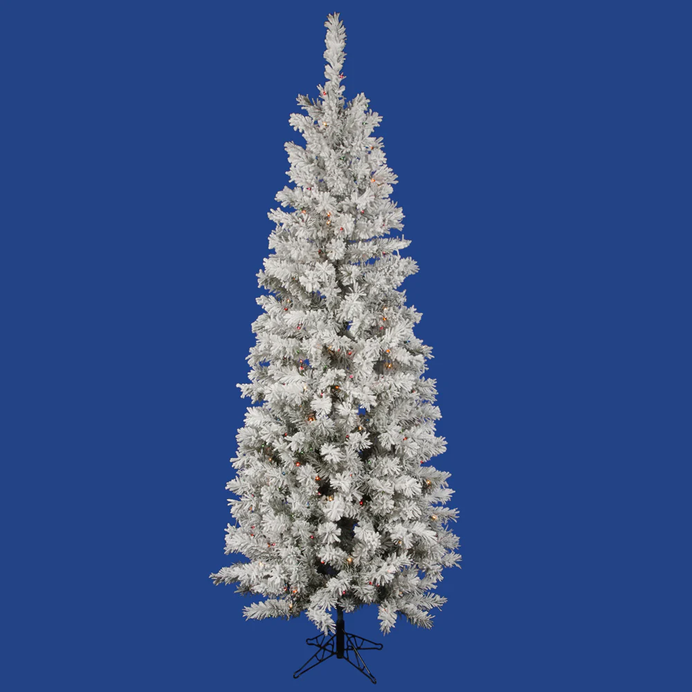 Vickerman 9.5 ft. Flocked Pacific Pine Dura-Lit LED 838 Tips Christmas Tree