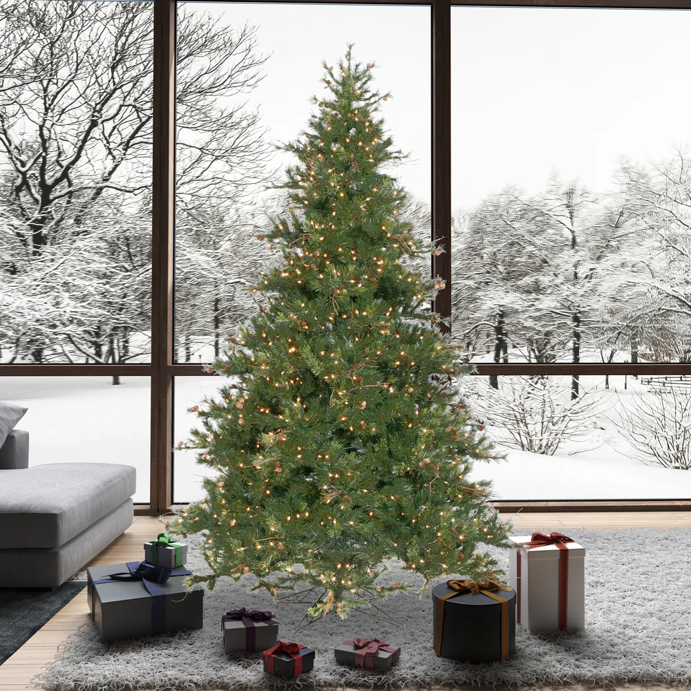 Vickerman 9ft.Mixed Country Pine Artificial Christmas Tree in LED Lights - Image 3