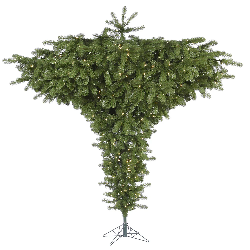 Vickerman 9ft.Upside Down Artificial Christmas Tree in LED Lights