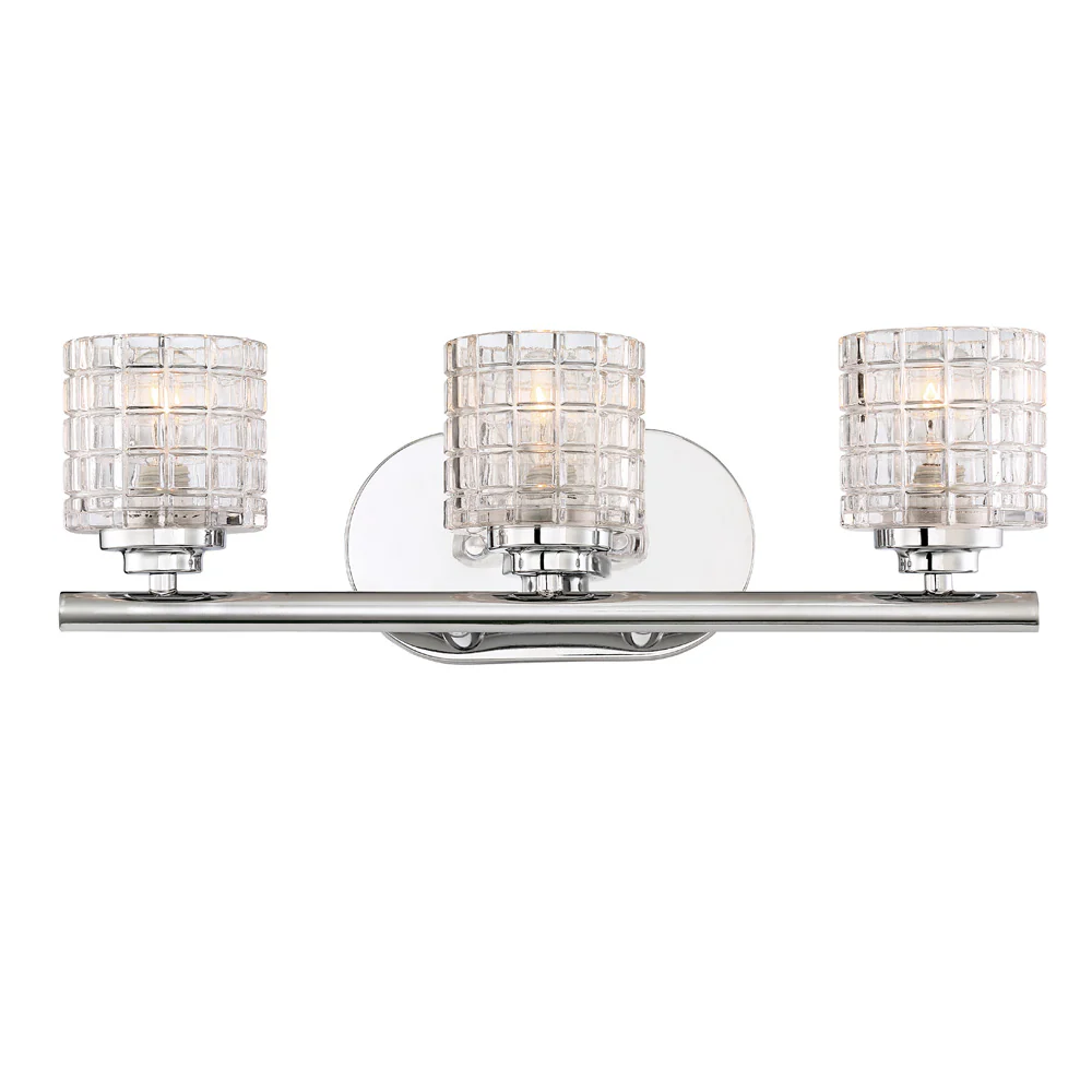 Votive 3-Light Wall Mounted Vanity & Wall Light Fixture in Polished Nickel Finish