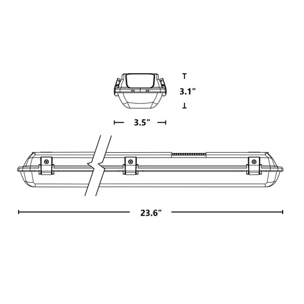 VT3(v2) Series 2ft LED Vaportite, 5000K - Image 2