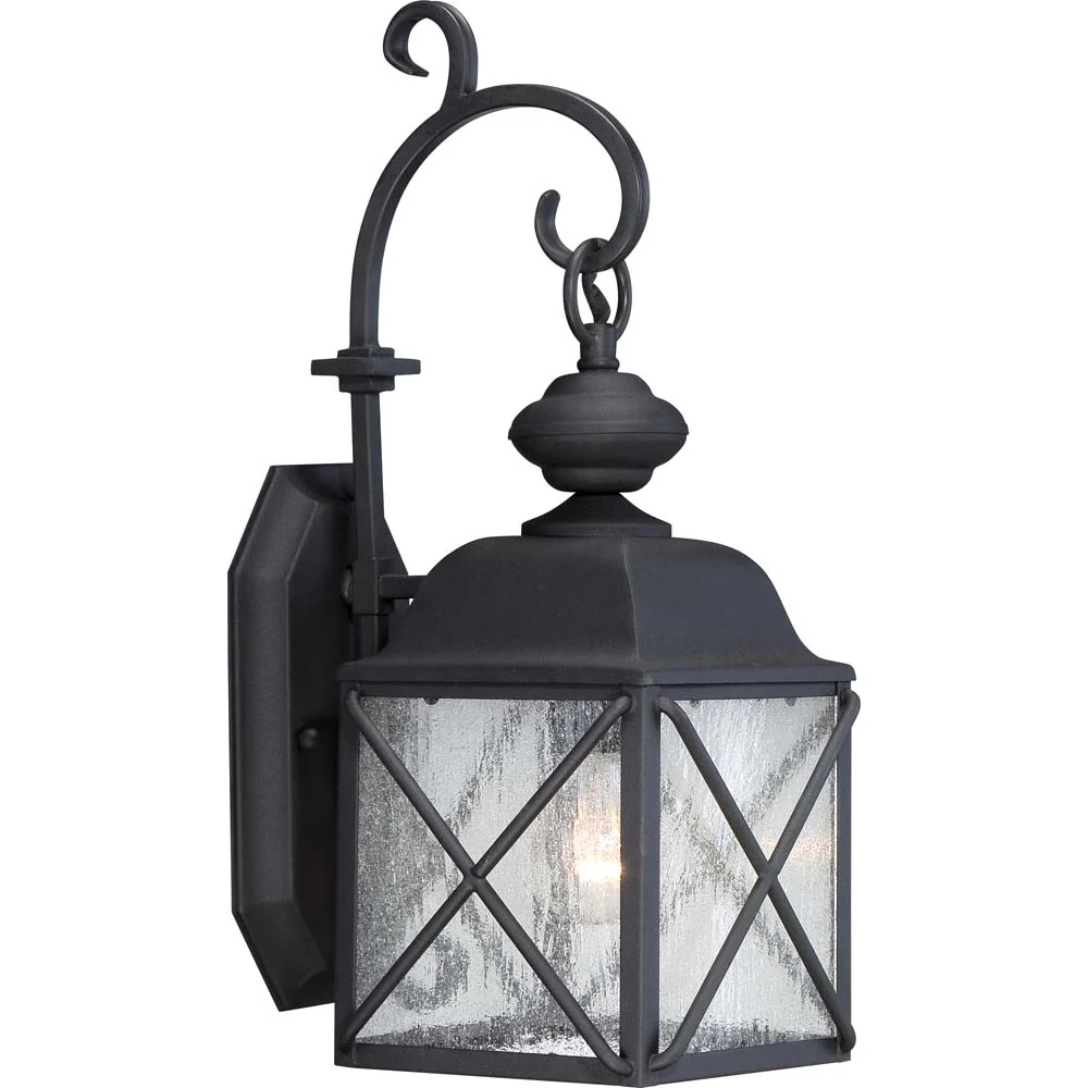 Wingate 1 LT 6" Outdoor Wall Fixture w/ Clear Seed Glass